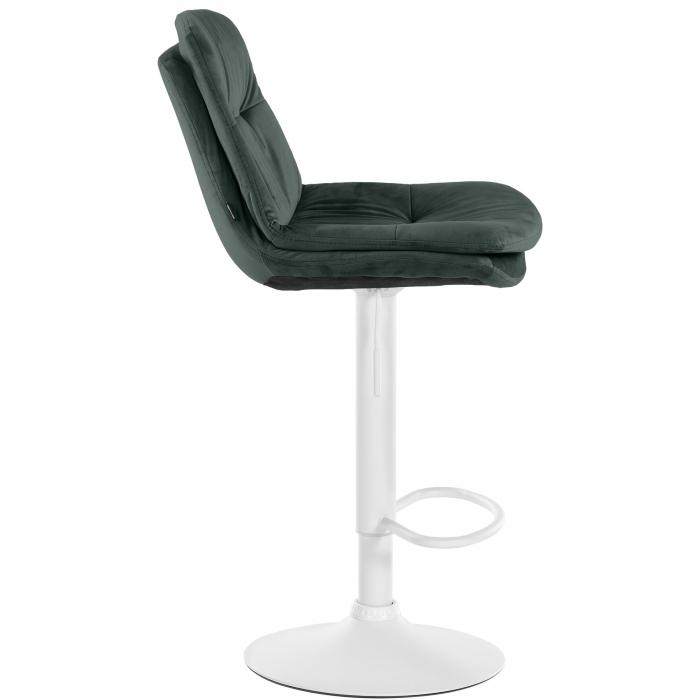 Barhocker HLO-CP325 Samt wei ~ dunkelgrn