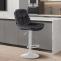 Barhocker HLO-CP325 Samt wei ~ dunkelgrau