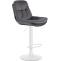 Barhocker HLO-CP325 Samt wei ~ dunkelgrau
