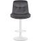 Barhocker HLO-CP325 Samt wei ~ dunkelgrau