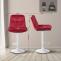 Barhocker HLO-CP325 Samt wei ~ rot