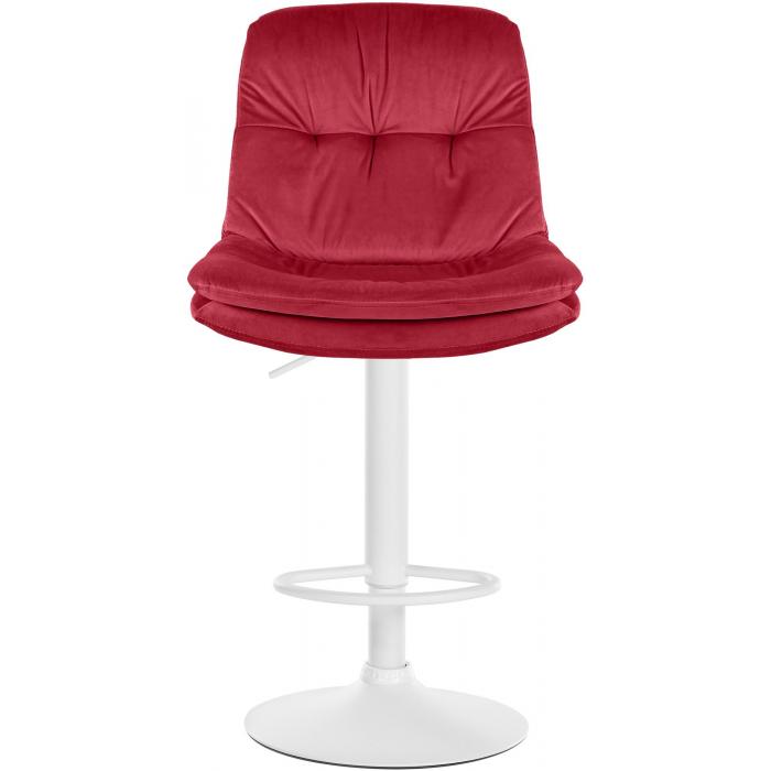 Barhocker HLO-CP325 Samt wei ~ rot