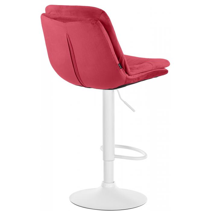 Barhocker HLO-CP325 Samt wei ~ rot
