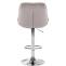 Barhocker HLO-CP325 Samt chrom ~ grau