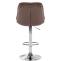 Barhocker HLO-CP325 Samt chrom ~ braun