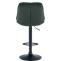 Barhocker HLO-CP325 Samt schwarz ~ dunkelgrn