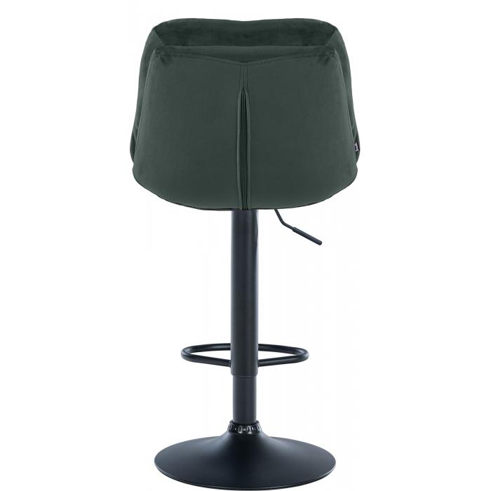 Barhocker HLO-CP325 Samt schwarz ~ dunkelgrn