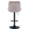 Barhocker HLO-CP325 Samt schwarz ~ grau