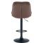 Barhocker HLO-CP325 Samt schwarz ~ braun