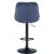 Barhocker HLO-CP325 Samt schwarz ~ blau
