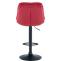 Barhocker HLO-CP325 Samt schwarz ~ rot