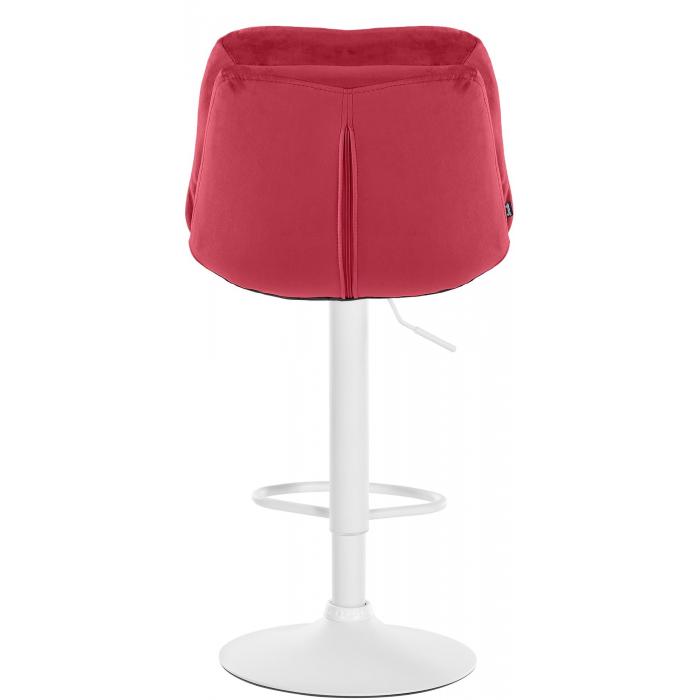 Barhocker HLO-CP325 Samt wei ~ rot