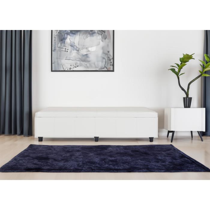 Aufbewahrungs-Truhe Kriens XXL, Leder + Kunstleder, 180x45x45cm ~ wei