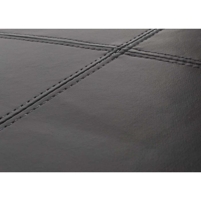 Bank Sitzbank mit Aufbewahrung Kriens XXL, Leder + Kunstleder, 180x45x45cm ~ grau