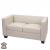 2er Sofa Couch Loungesofa Lille ~ Leder, creme