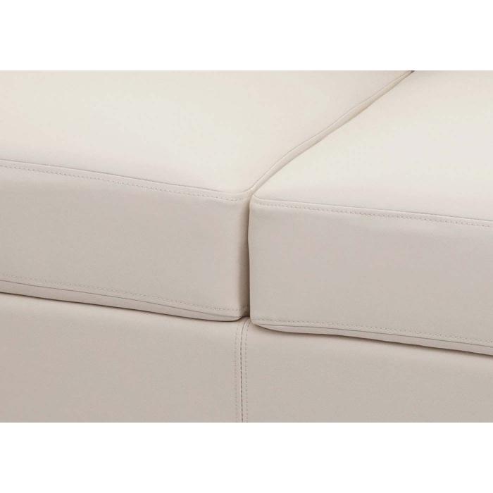 2er Sofa Couch Loungesofa Lille ~ Kunstleder, creme