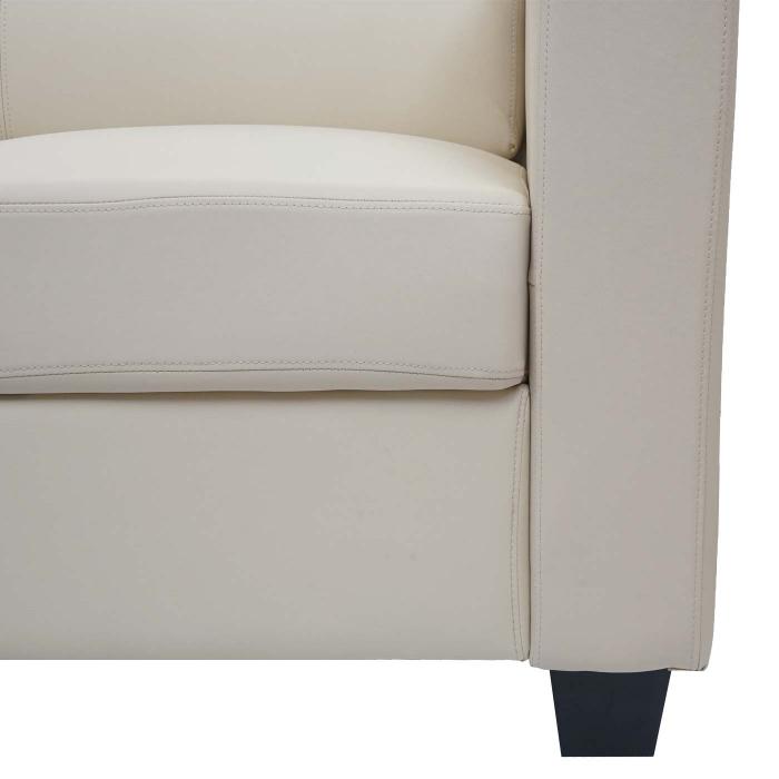3er Sofa Couch Loungesofa Lille ~ Leder, creme