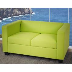 2er Sofa Couch Loungesofa Lille ~ Kunstleder, hellgrün