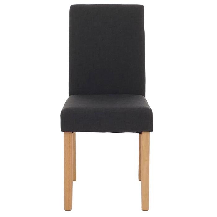 4er-Set Esszimmerstuhl Stuhl Kchenstuhl Littau ~ Textil, schwarz, helle Beine