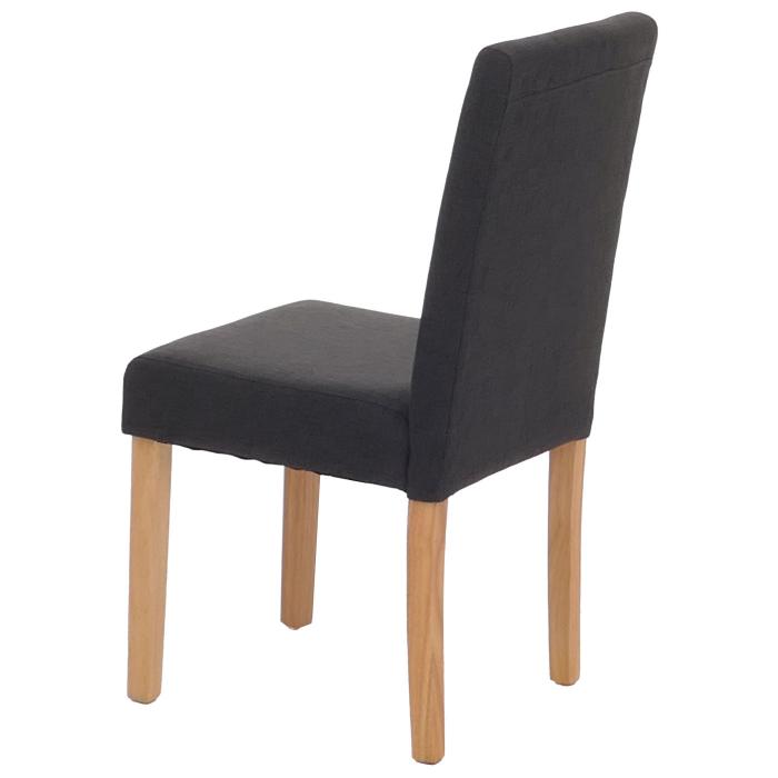 4er-Set Esszimmerstuhl Stuhl Kchenstuhl Littau ~ Textil, schwarz, helle Beine