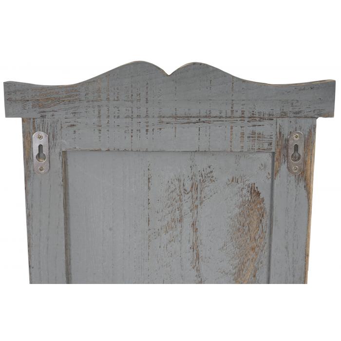 2er-Set Garderobe T33, Wandgarderobe Garderobenpaneel, Wandhaken Holz 109x28x4cm ~ grau shabby