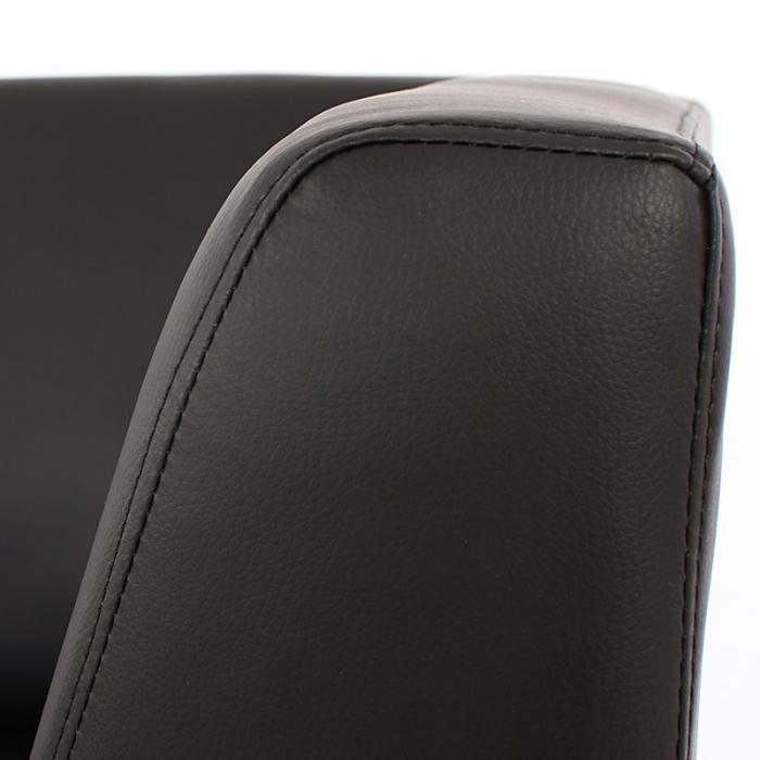 Modular 3-Sitzer Sofa Couch Lyon, Kunstleder ~ schwarz, ohne Armlehnen