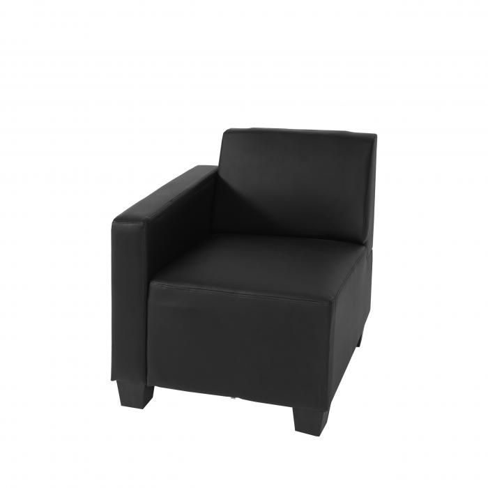 Modular Sofa Lyon Kunstleder schwarz Sessel 