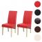 2er-Set Esszimmerstuhl Kchenstuhl Stuhl M37 ~ Kunstleder matt, rot, helle Fe