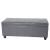 Aufbewahrungs-Truhe Sitzbank Kriens, Leder + Kunstleder, 112x45x45cm MVG-zertifiziert ~ grau