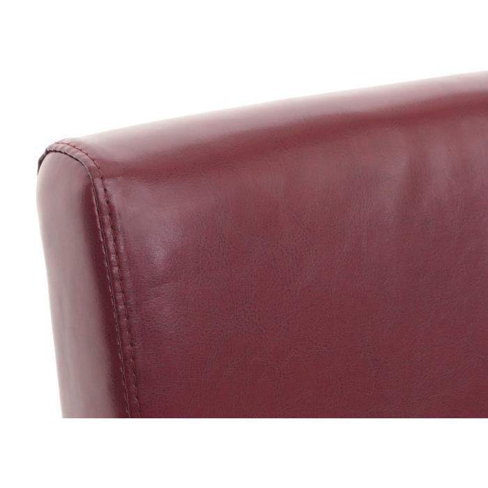 6er-Set Esszimmerstuhl Stuhl Kchenstuhl Littau ~ Kunstleder, rot, helle Beine