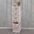 Regal Kommode mit 5 Korbschubladen 90x25x28cm, Shabby-Look, Vintage ~ weiß