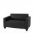 2er Sofa Couch Lyon Loungesofa Kunstleder ~ schwarz