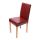 Esszimmerstuhl Littau, Küchenstuhl Stuhl, Leder ~ rot, helle Beine
