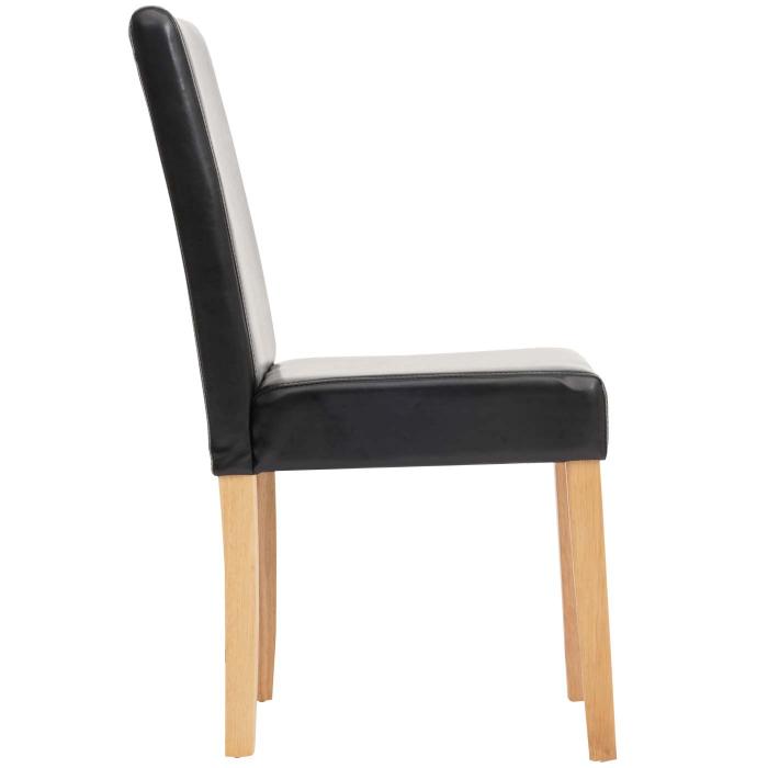 4er-Set Esszimmerstuhl Stuhl Kchenstuhl Littau MVG-zertifiziert ~ Kunstleder, schwarz helle Beine