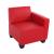 Modular Seitenteil rechts, Sessel mit Armlehne Lyon, Kunstleder ~ rot