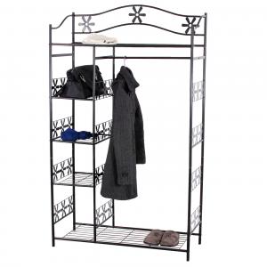 Metall-Garderobe Genf, Garderobenstnder Kleiderschrank Metallregal 172x100x43cm ~ ohne Vorhang