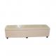 Aufbewahrungs-Truhe Kriens XXL, Leder + Kunstleder, 180x45x45cm ~ creme