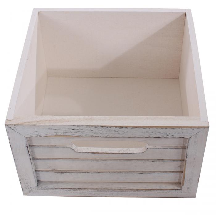 Kommode T18, Schubladenschrank Schrank, 4 Schubladen, 74x30x25cm Shabby-Look Vintage ~ wei