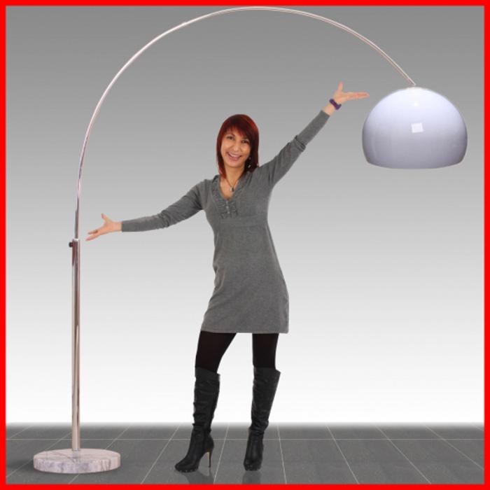 Reality|Trio Bogenlampe Lounge Deal Höhe: 2,06m Schirm: 40cm ~ weiß von  Heute-Wohnen