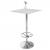Bartisch Stehtisch Bistrotisch Chicago mit Fuablage, quadratisch 110x63x63cm MVG-zertifiziert ~ wei
