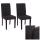 2x Esszimmerstuhl Stuhl Küchenstuhl Littau ~ Textil, schwarz, dunkle Beine