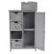 Kommode HWC-D12, Schrank Schubladenkommode, Shabby-Look Vintage 82x55x30cm ~ grau