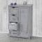 Kommode HWC-D12, Schrank Schubladenkommode, Shabby-Look Vintage 82x55x30cm ~ grau