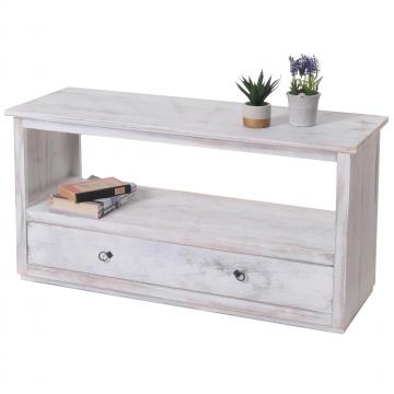 Couchtisch Wohnzimmertisch Beistelltisch, Shabby-Look, Vintage ~ wei