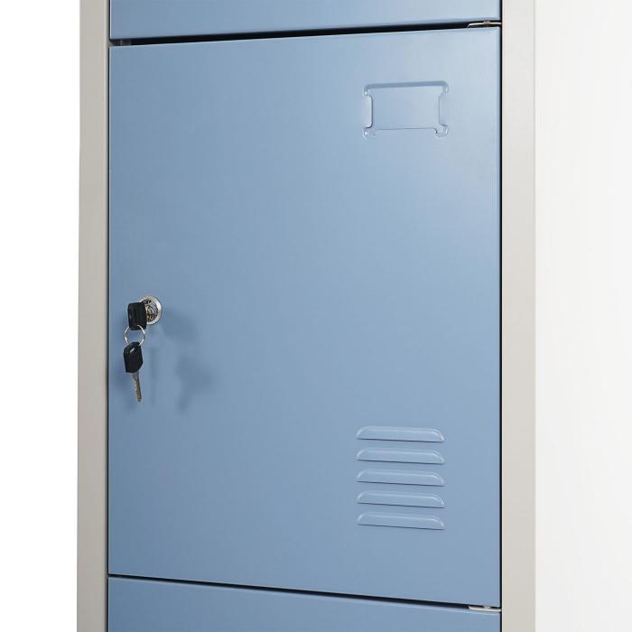 Schliefach Boston T163, Schliefachschrank Wertfachschrank Spind, Metall 180x38x45cm ~ blau