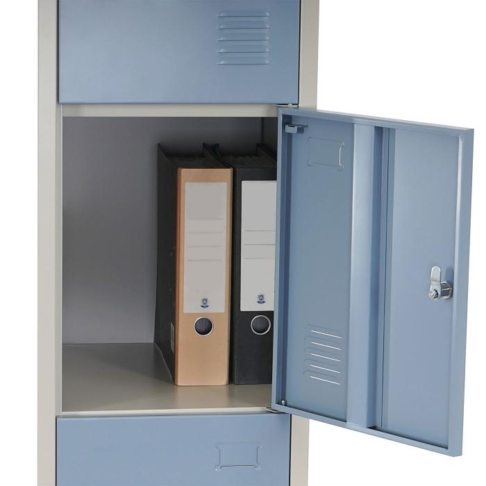 Schliefach Boston T163, Schliefachschrank Wertfachschrank Spind, Metall 180x38x45cm ~ blau