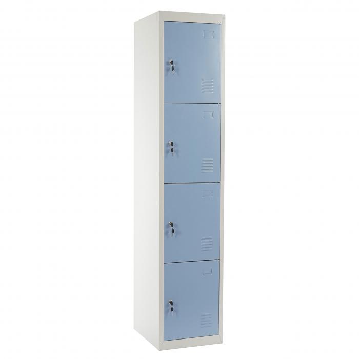 Schliefach Boston T163, Schliefachschrank Wertfachschrank Spind, Metall 180x38x45cm ~ blau