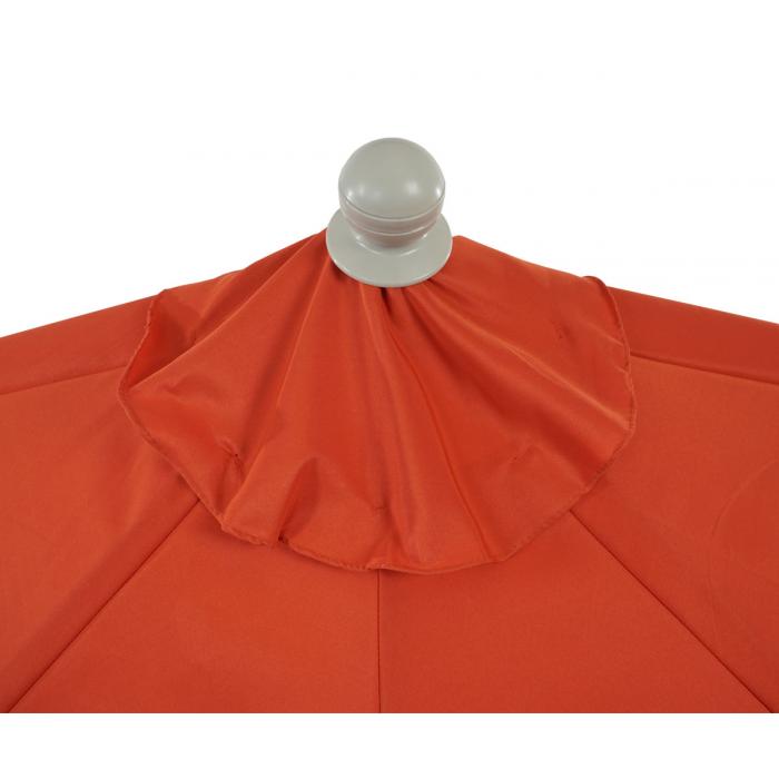 Sonnenschirm halbrund Parla, Halbschirm Balkonschirm, UV 50+ Polyester/Alu 3kg ~ 300cm terracotta ohne Ständer