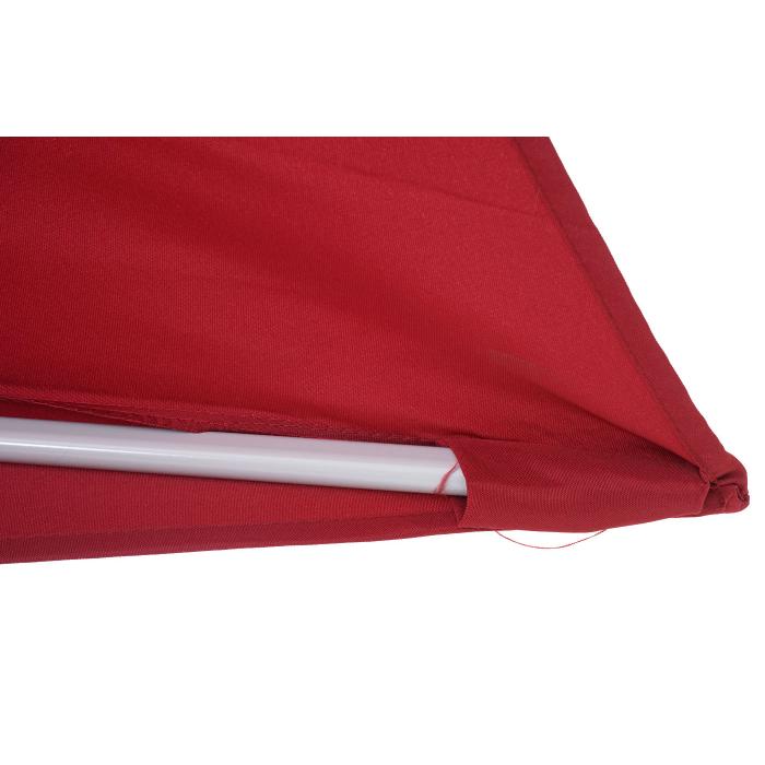 Sonnenschirm halbrund Parla, Halbschirm Balkonschirm, UV 50+ Polyester/Alu 3kg ~ 270cm bordeaux ohne Stnder