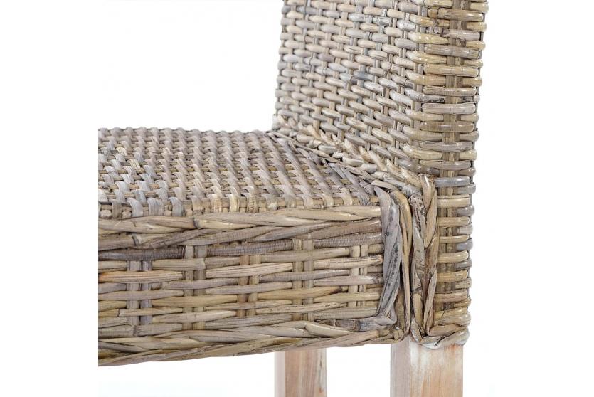 Kubu-Rattan 2x Esszimmerstuhl Stuhl Korbstuhl Lehnstuhl Littau